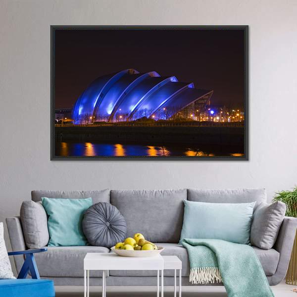 Glasgow Armadillo Building Canvas Wall Art-5 Horizontal-Gallery Wrap-22" x 12"-Tiaracle