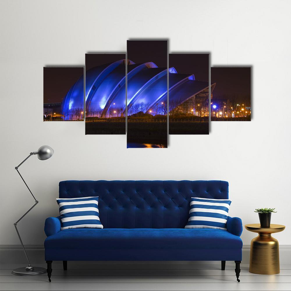 Glasgow Armadillo Building Canvas Wall Art-5 Star-Gallery Wrap-62" x 32"-Tiaracle