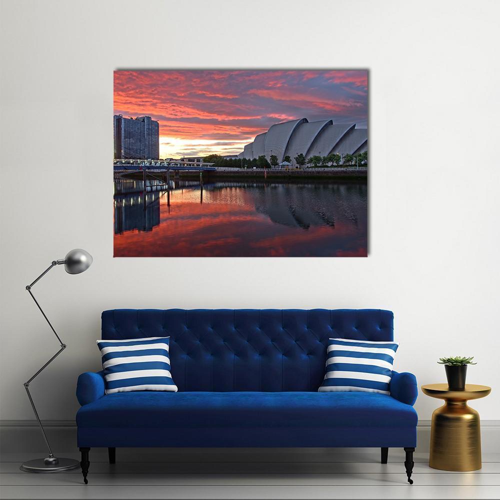 Glasgow Harbor District Canvas Wall Art-1 Piece-Gallery Wrap-48" x 32"-Tiaracle