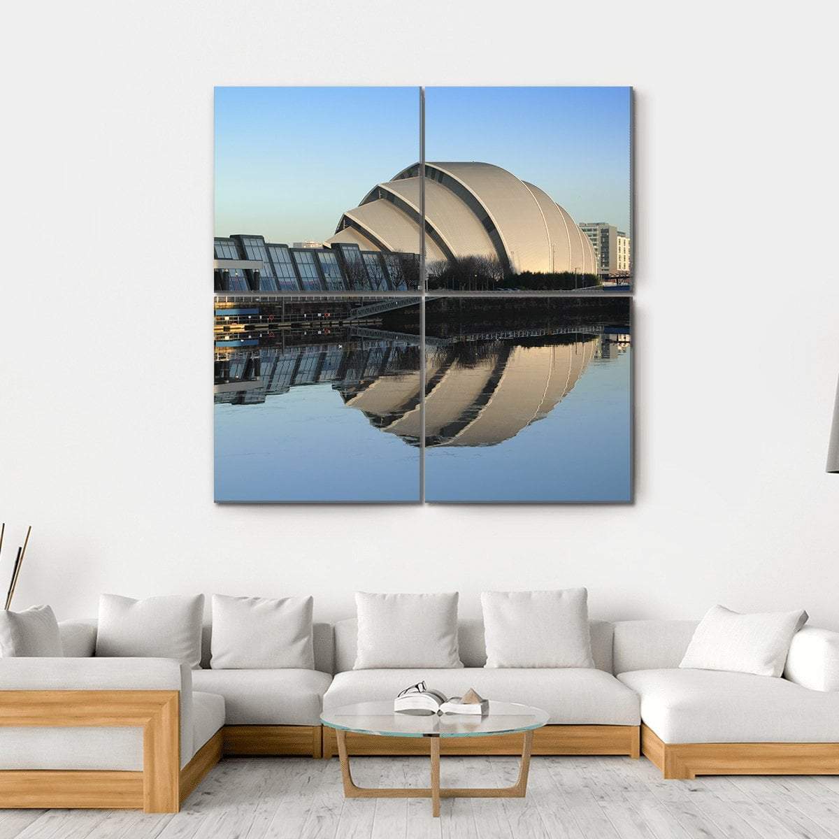 Glasgow Armadillo In Winter Canvas Wall Art-4 Square-Gallery Wrap-17" x 17"-Tiaracle