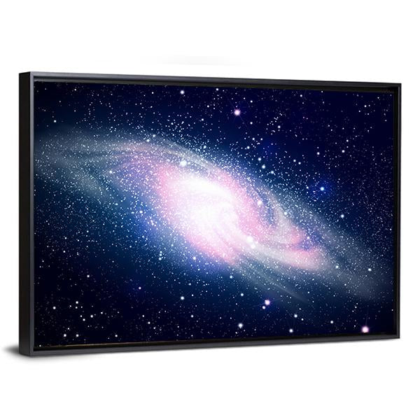 Glowing Galaxy & Stars Canvas Wall Art-3 Horizontal-Gallery Wrap-25" x 16"-Tiaracle