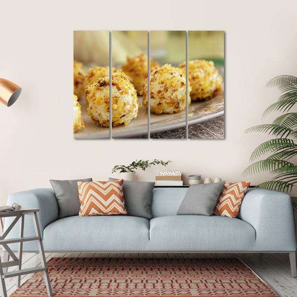 Goat Cheese Balls Canvas Wall Art-4 Horizontal-Gallery Wrap-34" x 24"-Tiaracle