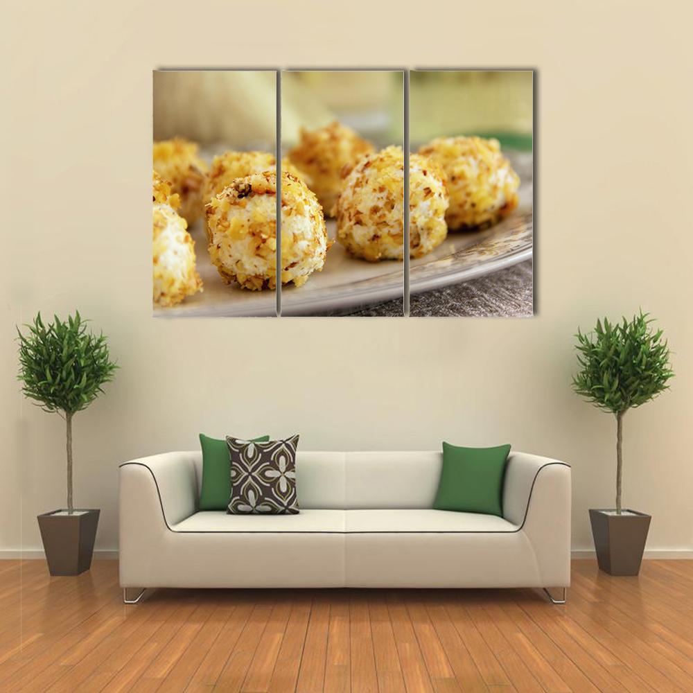 Goat Cheese Balls Canvas Wall Art-3 Horizontal-Gallery Wrap-37" x 24"-Tiaracle