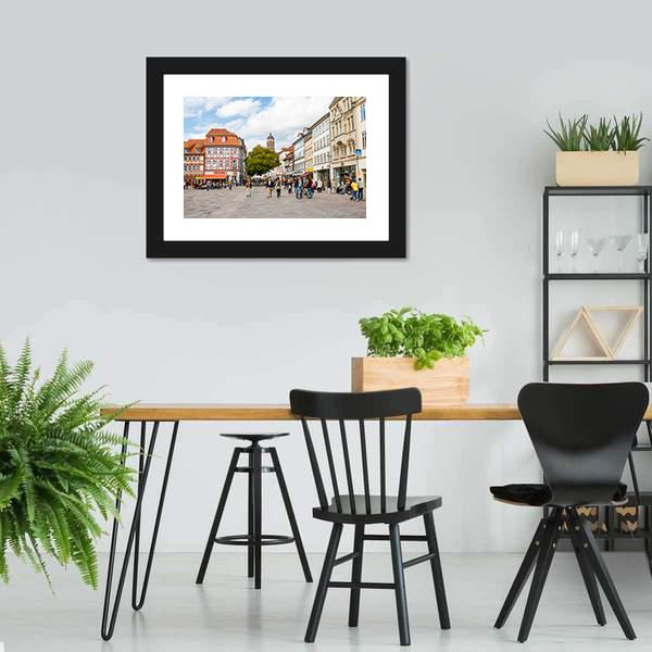 Goettingen Old Town Canvas Wall Art-3 Horizontal-Gallery Wrap-25" x 16"-Tiaracle