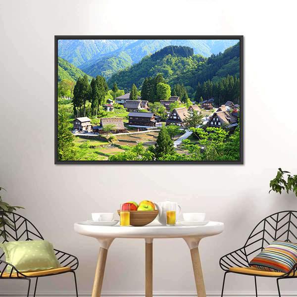 Gokayama Toyama Japan Canvas Wall Art-5 Horizontal-Gallery Wrap-22" x 12"-Tiaracle