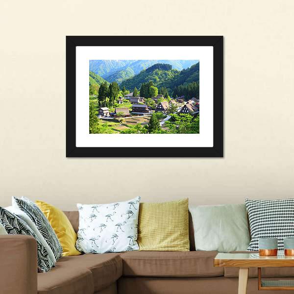 Gokayama Toyama Japan Canvas Wall Art-5 Horizontal-Gallery Wrap-22" x 12"-Tiaracle