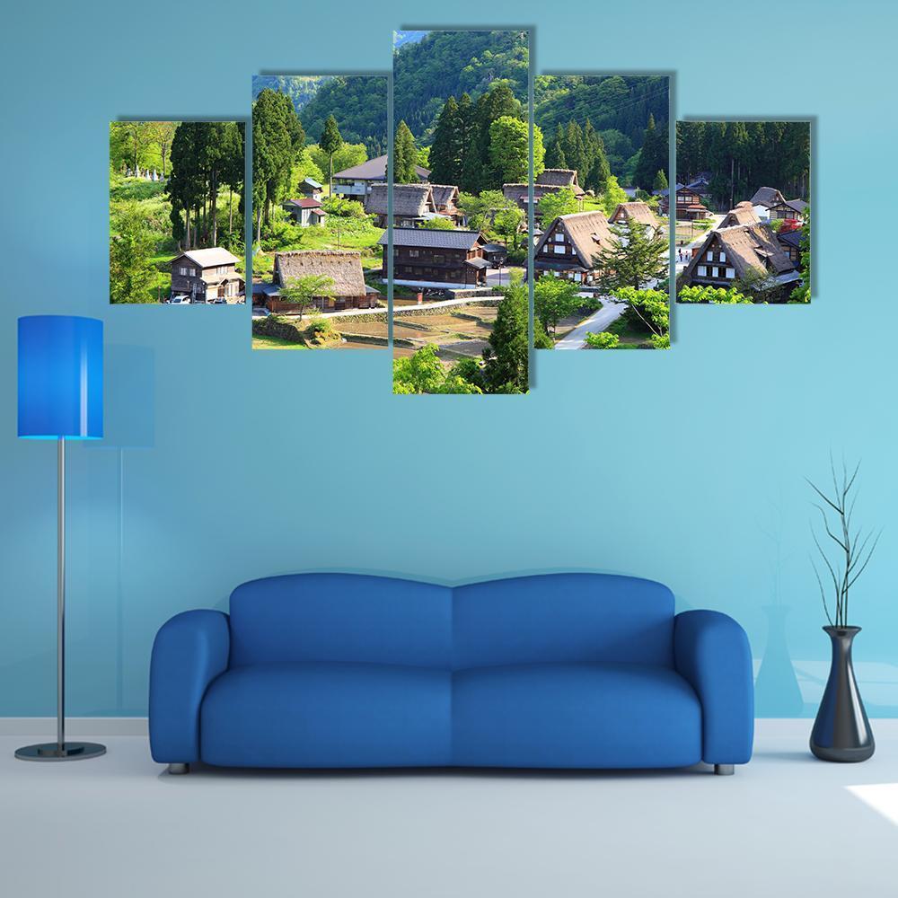 Gokayama Toyama Japan Canvas Wall Art-5 Star-Gallery Wrap-62" x 32"-Tiaracle