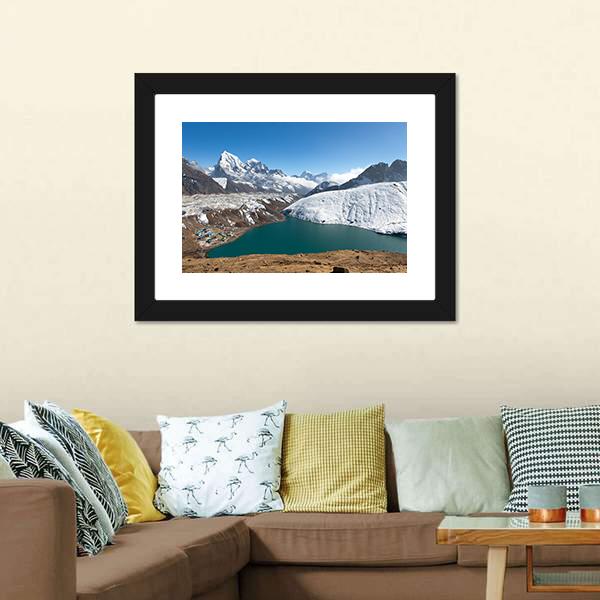 Gokyo Lake Nepal Canvas Wall Art-5 Horizontal-Gallery Wrap-22" x 12"-Tiaracle