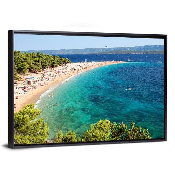 Golden Cape Croatia Canvas Wall Art-3 Horizontal-Gallery Wrap-25" x 16"-Tiaracle