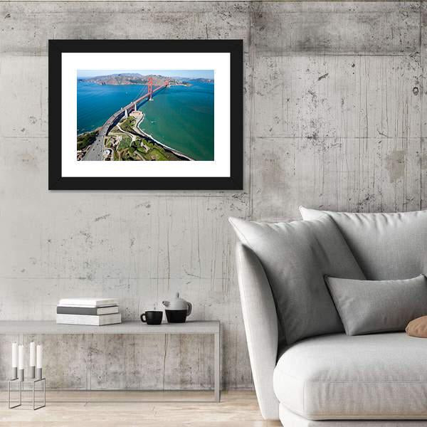 Golden Gate Bridge Canvas Wall Art-5 Horizontal-Gallery Wrap-22" x 12"-Tiaracle