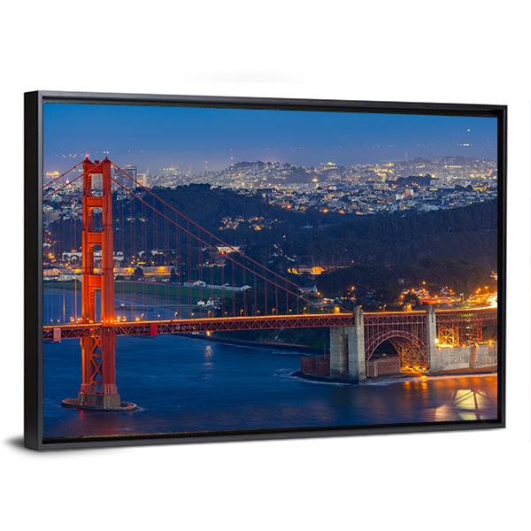 Golden Gate Bridge San Francisco Canvas Wall Art-3 Horizontal-Gallery Wrap-25" x 16"-Tiaracle