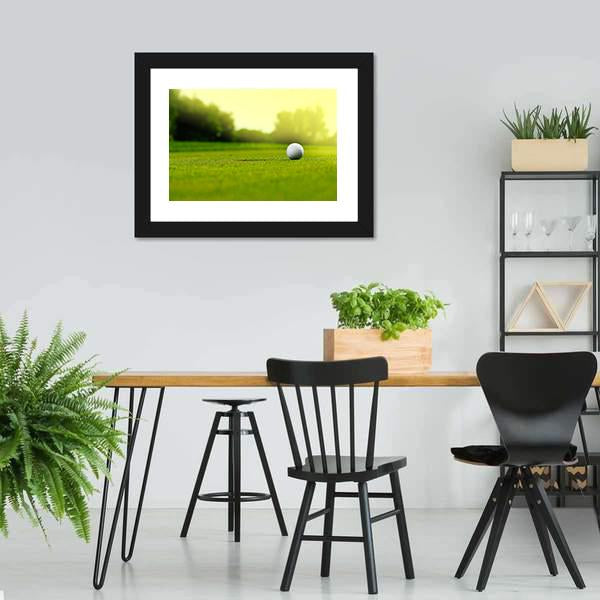 Golf Ball In The Hole Canvas Wall Art-3 Horizontal-Gallery Wrap-25" x 16"-Tiaracle