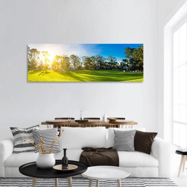 Golf Club In California Panoramic Canvas Wall Art-1 Piece-36" x 12"-Tiaracle