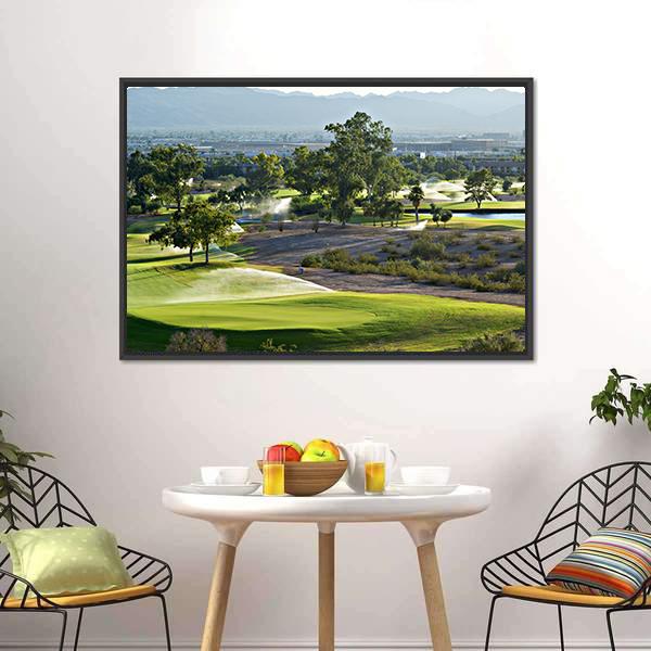 Golf Course In Phoenix Canvas Wall Art-3 Horizontal-Gallery Wrap-25" x 16"-Tiaracle