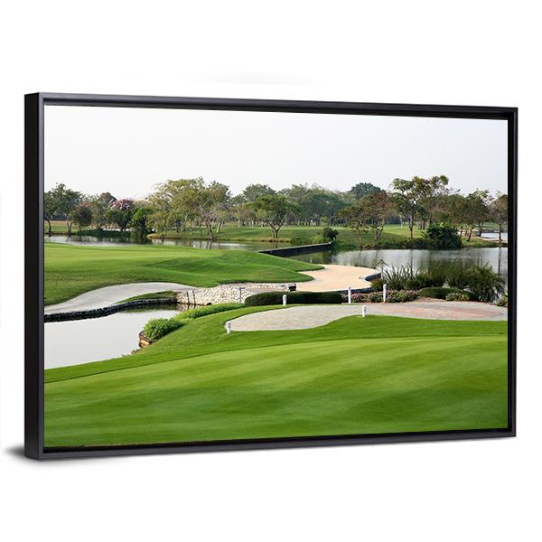 Golf Course Landscape Canvas Wall Art-3 Horizontal-Gallery Wrap-25" x 16"-Tiaracle