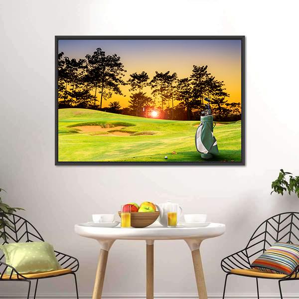 Golf Equipment Canvas Wall Art-5 Horizontal-Gallery Wrap-22" x 12"-Tiaracle