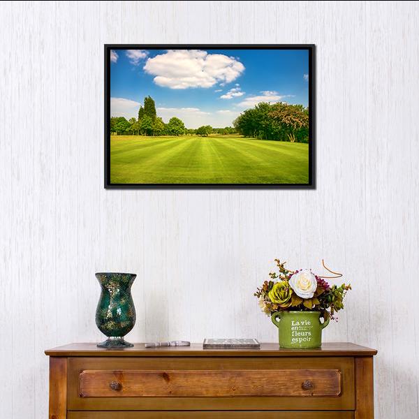 Golf Park Yorkshire UK Canvas Wall Art-1 Piece-Floating Frame-24" x 16"-Tiaracle