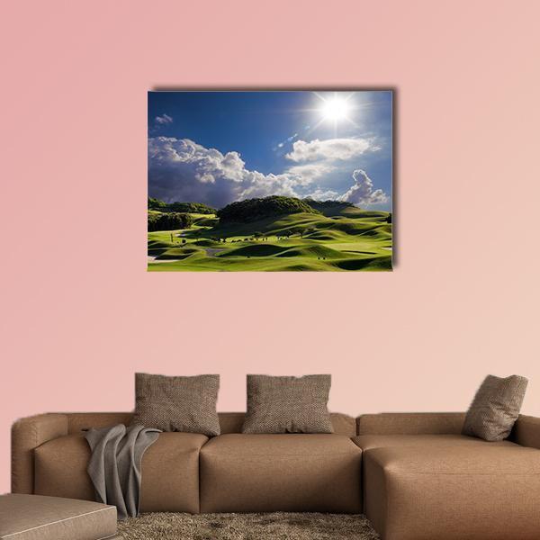 Golf Place Canvas Wall Art-1 Piece-Gallery Wrap-48" x 32"-Tiaracle