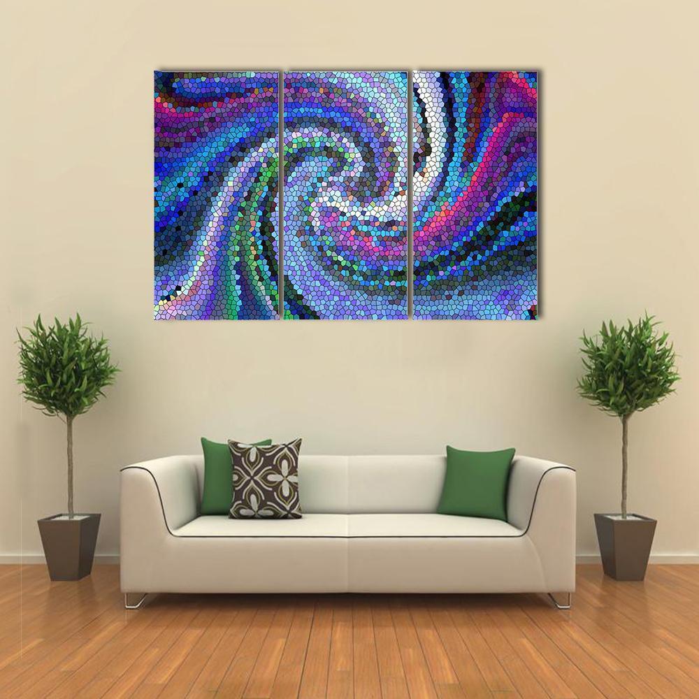 Gradient Of Visual Wave Canvas Wall Art-3 Horizontal-Gallery Wrap-37" x 24"-Tiaracle
