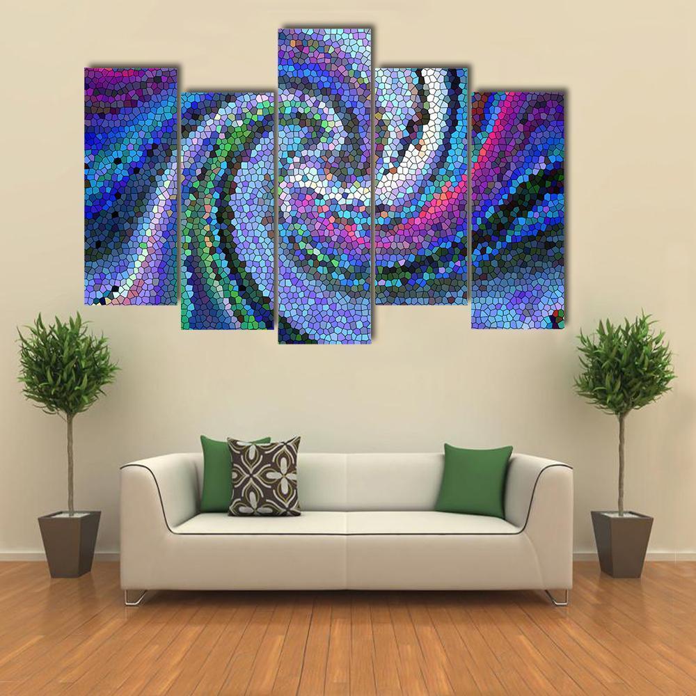 Gradient Of Visual Wave Canvas Wall Art-5 Pop-Gallery Wrap-47" x 32"-Tiaracle