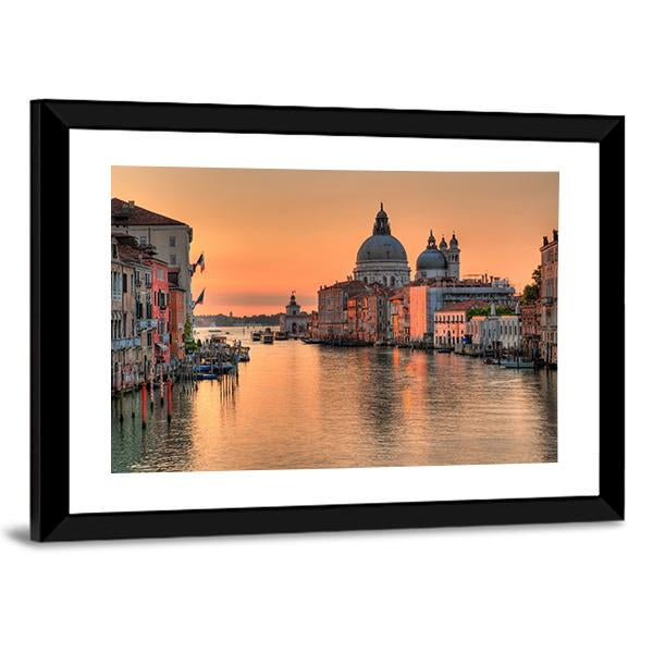 Grand Canal In Venice Canvas Wall Art-5 Horizontal-Gallery Wrap-22" x 12"-Tiaracle