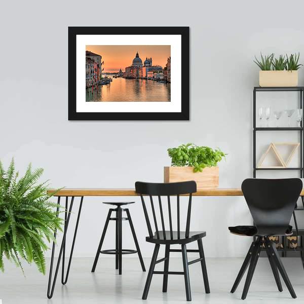 Grand Canal In Venice Canvas Wall Art-5 Horizontal-Gallery Wrap-22" x 12"-Tiaracle