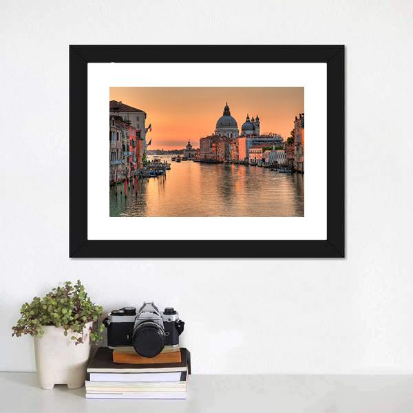 Grand Canal In Venice Panoramic Canvas Wall Art-1 Piece-36" x 12"-Tiaracle