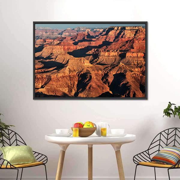 Grand Canyon At Sunrise Canvas Wall Art-5 Horizontal-Gallery Wrap-22" x 12"-Tiaracle