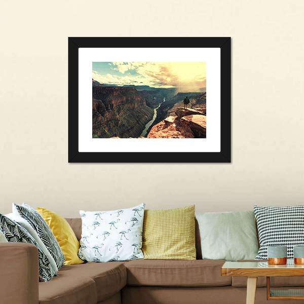 Grand Canyon Landscapes Canvas Wall Art-5 Horizontal-Gallery Wrap-22" x 12"-Tiaracle