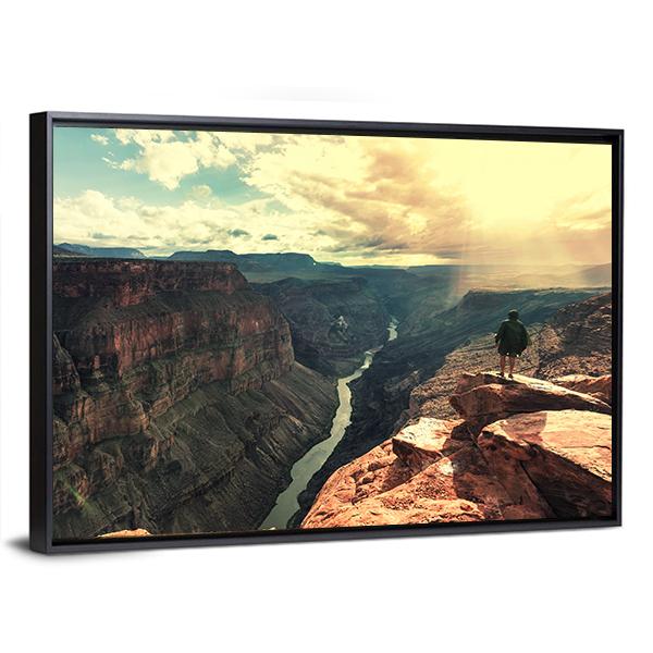 Grand Canyon Landscapes Canvas Wall Art-5 Horizontal-Gallery Wrap-22" x 12"-Tiaracle