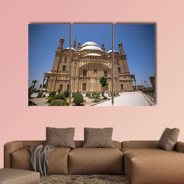 Muhammad Ali Mosque Cairo Canvas Wall Art-3 Horizontal-Gallery Wrap-37" x 24"-Tiaracle