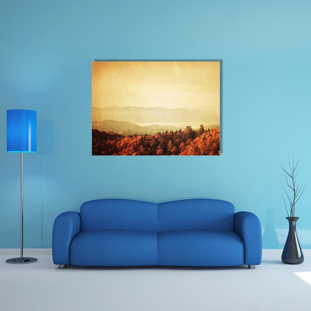 Great Smoky Mountains Canvas Wall Art-1 Piece-Gallery Wrap-48" x 32"-Tiaracle