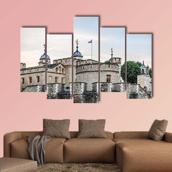 Great Stone Fortress UK Canvas Wall Art-5 Pop-Gallery Wrap-47" x 32"-Tiaracle
