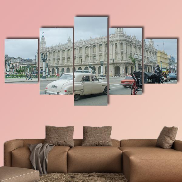 Great Theater Of Havana Canvas Wall Art-5 Star-Gallery Wrap-62" x 32"-Tiaracle