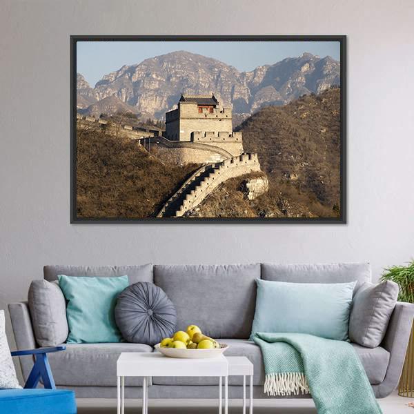 Great Wall Of Badaling China Canvas Wall Art-5 Horizontal-Gallery Wrap-22" x 12"-Tiaracle