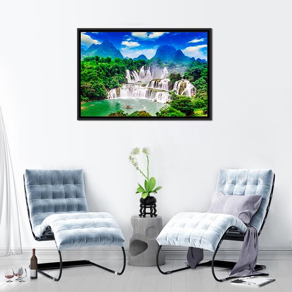 Great Waterfalls Canvas Wall Art-3 Horizontal-Gallery Wrap-25" x 16"-Tiaracle