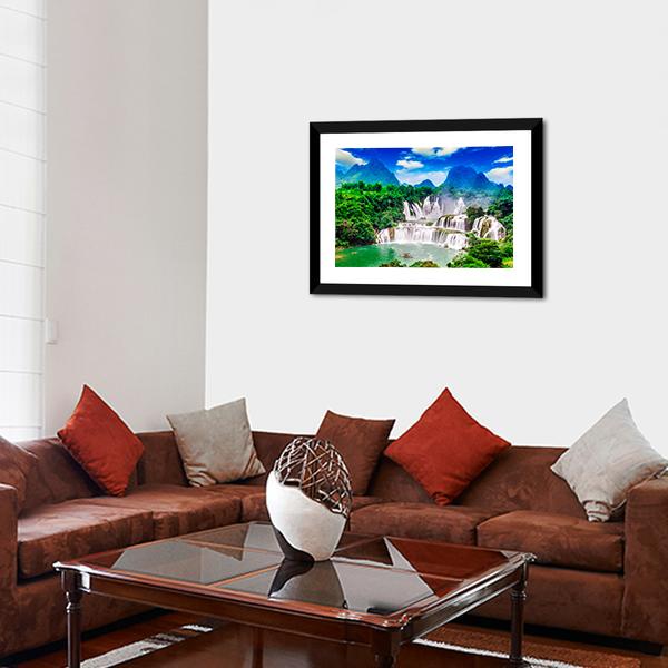 Great Waterfalls Canvas Wall Art-3 Horizontal-Gallery Wrap-25" x 16"-Tiaracle