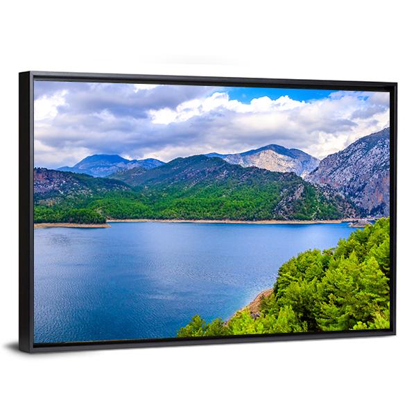 Green Canyon In Turkey Canvas Wall Art-3 Horizontal-Gallery Wrap-25" x 16"-Tiaracle