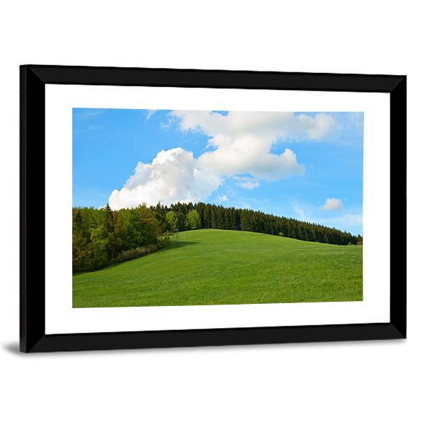 Green Field & Forest Canvas Wall Art-3 Horizontal-Gallery Wrap-25" x 16"-Tiaracle