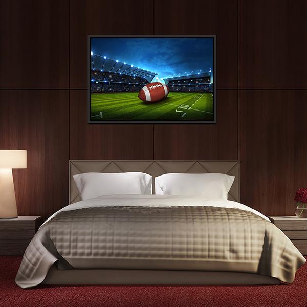 Green Football Stadium Vertical Canvas Wall Art-3 Vertical-Gallery Wrap-12" x 25"-Tiaracle