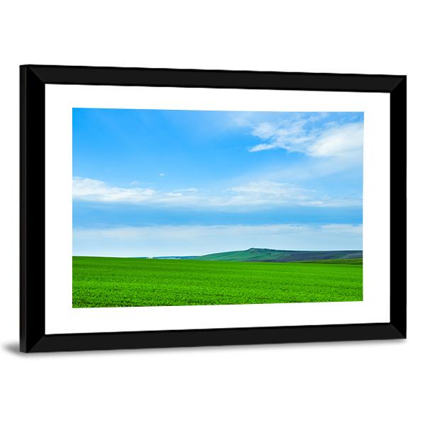 Green Meadow In Russia Canvas Wall Art-3 Horizontal-Gallery Wrap-25" x 16"-Tiaracle