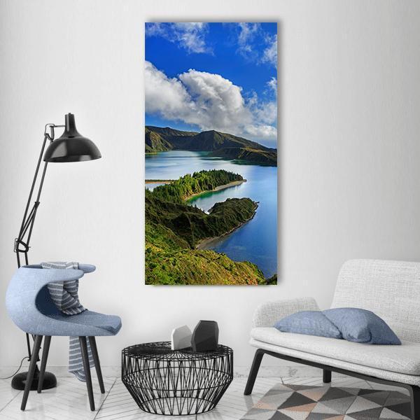 Green Valley On San Miguel Island Vertical Canvas Wall Art-1 Vertical-Gallery Wrap-12" x 24"-Tiaracle