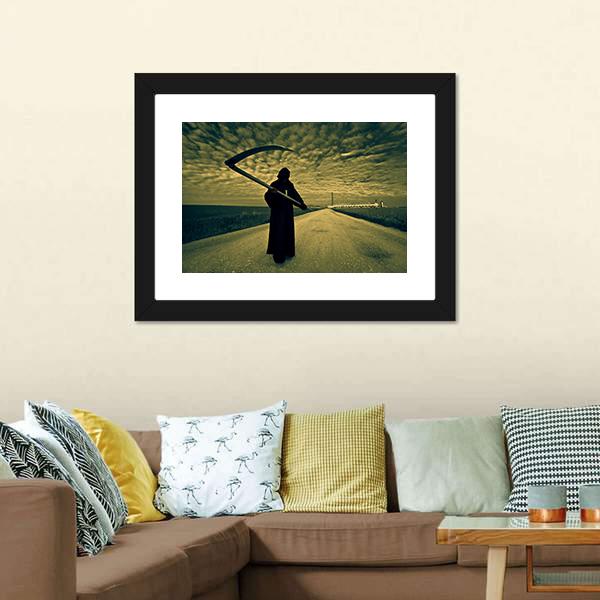 Grim Reaper Canvas Wall Art-3 Horizontal-Gallery Wrap-25" x 16"-Tiaracle