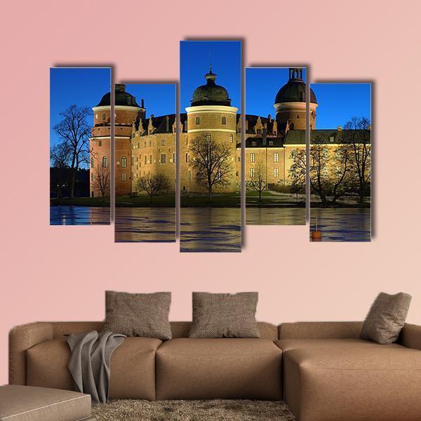 Gripsholm Castle Sweden Canvas Wall Art-5 Pop-Gallery Wrap-47" x 32"-Tiaracle