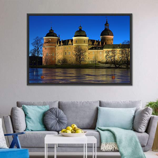 Gripsholm Castle Sweden Canvas Wall Art-3 Horizontal-Gallery Wrap-25" x 16"-Tiaracle