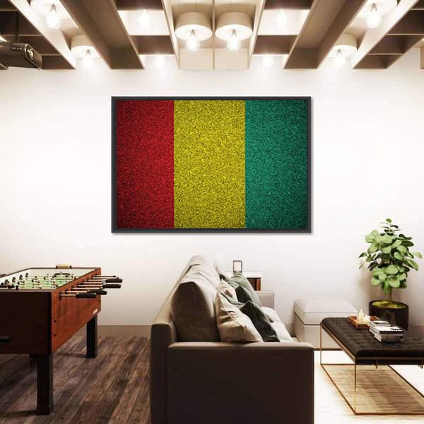 Guinean Flag Canvas Wall Art-3 Horizontal-Gallery Wrap-25" x 16"-Tiaracle