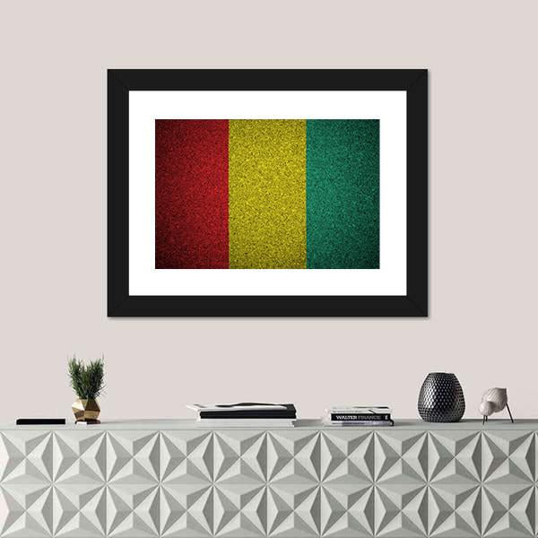 Guinean Flag Canvas Wall Art-3 Horizontal-Gallery Wrap-25" x 16"-Tiaracle