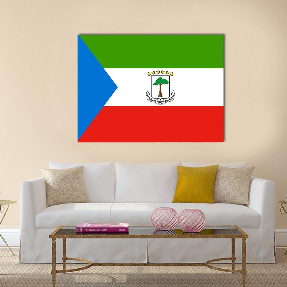 Guinean National Official Flag Canvas Wall Art-1 Piece-Gallery Wrap-36" x 24"-Tiaracle