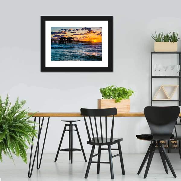 Gulf Of Mexico In Naples Panoramic Canvas Wall Art-1 Piece-36" x 12"-Tiaracle