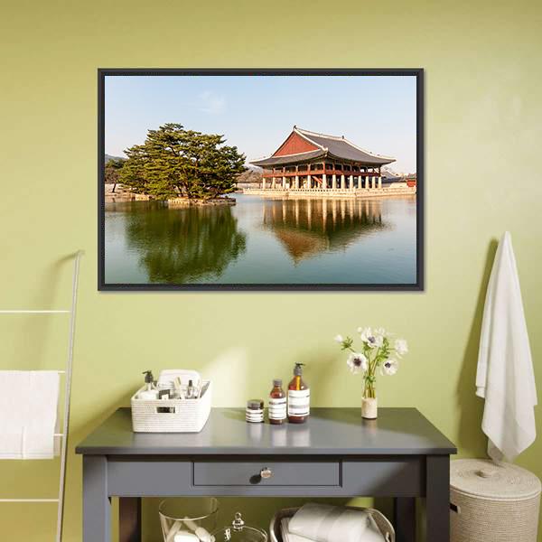 Gyeongbokgung Palace Canvas Wall Art-1 Piece-Floating Frame-24" x 16"-Tiaracle